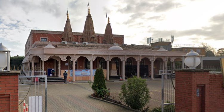 Shree Kutch Satsang Swaminarayan Temple, Kenton, Harrow. Image: Google