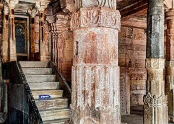 [ The Asian Age ] MP: Images of Hindu deities found on Bhojshala pillar, claims Hindu activist