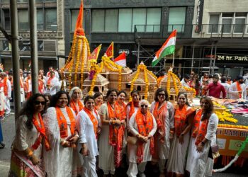 VHPA Showcases Magnificent Shri Ram Mandir Replica at India Day Parade in NY